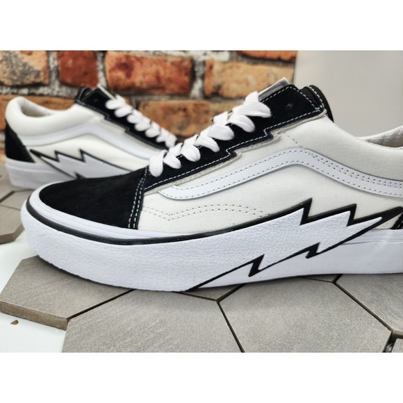 Vans Old Skool Bolt Shoes Two Tone Black White Knu Men Sz 7 Vn0009q5bmw Rare - Picture 2 of 8